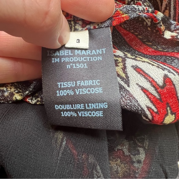 ISABEL MARANT ETOILE TAD PRINTED CREPE DE CHINE JUMPSUIT - Picture 12 of 13